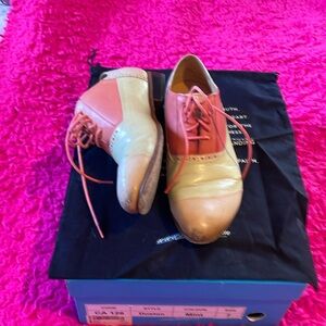 John Fluevog Dunston Peach and Mint Men’s size 7 (women’s 8.5)